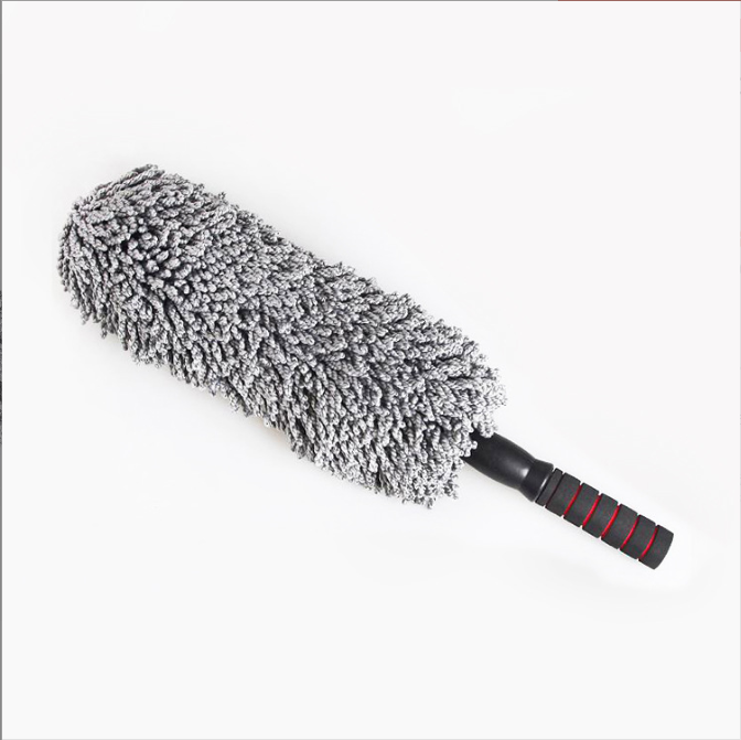 Car Dust Remover Sub-Microfiber Retractable Wax Mop Car Wash Wax Brush Soft Fur Cleaning Tool round Mop
