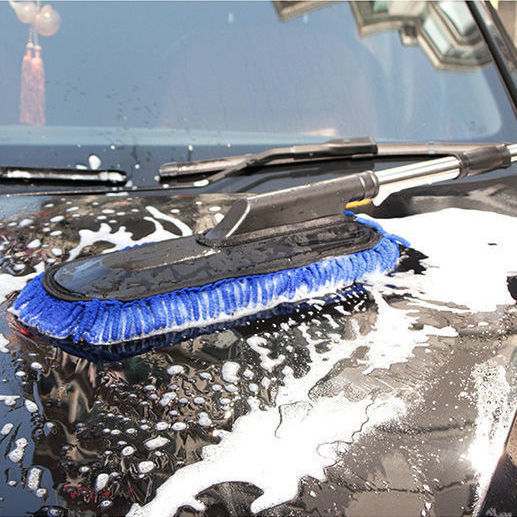 Car Wash Mop Removable Telescopic Wax Mop Strong Absorbent Wool Car Tools Car Cleaning Supplies Wholesale