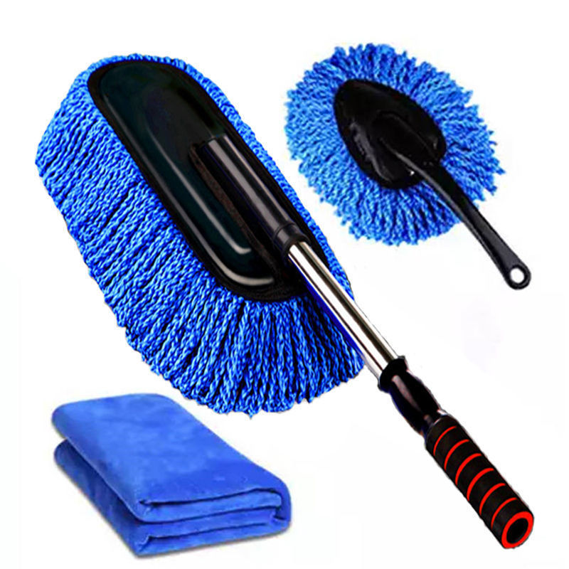 Car Wash Mop Removable Telescopic Wax Mop Strong Absorbent Wool Car Tools Car Cleaning Supplies Wholesale