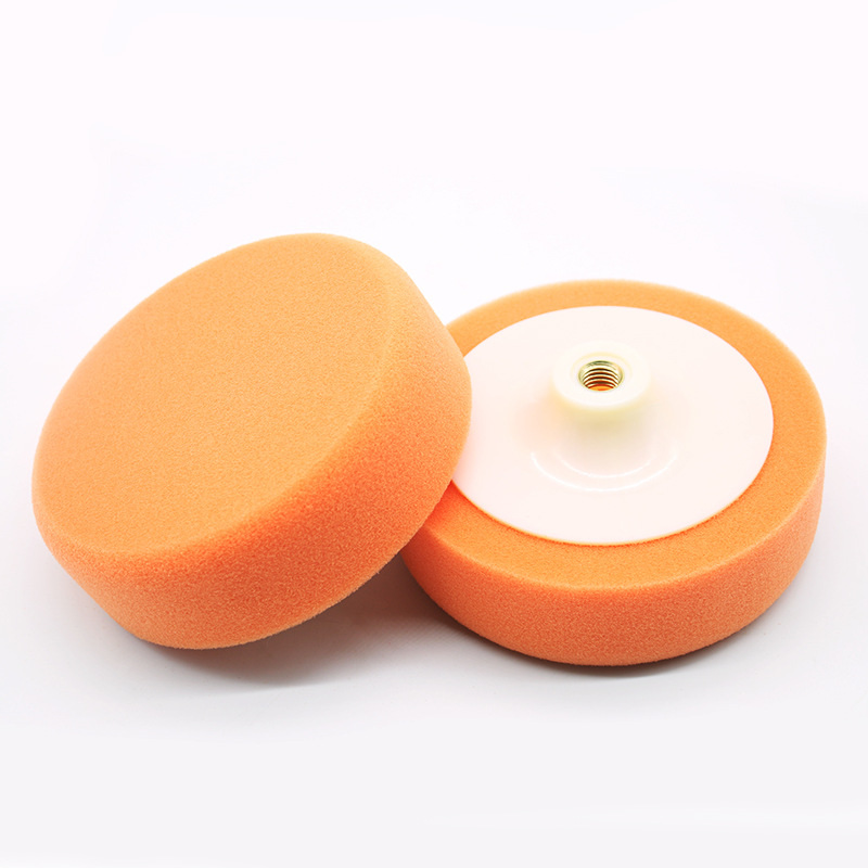 Car Beauty 6-Inch Automotive Screws Polishing Disk Flat Wave Sponge Wheel Waxing Plate Polishing Sponge Ball M14