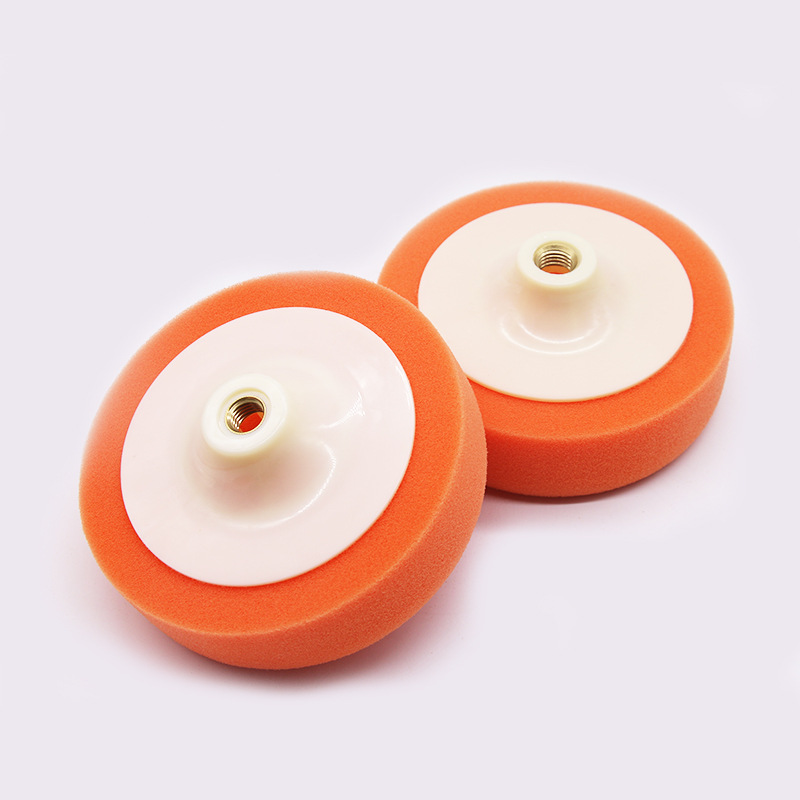 Car Beauty 6-Inch Automotive Screws Polishing Disk Flat Wave Sponge Wheel Waxing Plate Polishing Sponge Ball M14