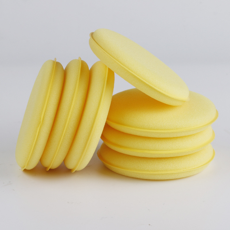 Waxing Sponge Car round Edge Pressing Car Wash Waxing Maintenance Polish Sponge Car Car Cleaning High Density Sponge