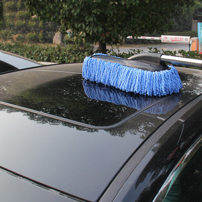 Factory Direct Sales Removable Telescopic Wax Mop Flat Wax Brush Cleaning Brush Car Duster Dusting Brush