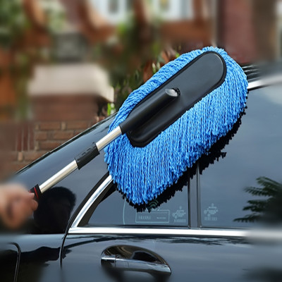 Factory Direct Sales Removable Telescopic Wax Mop Flat Wax Brush Cleaning Brush Car Duster Dusting Brush