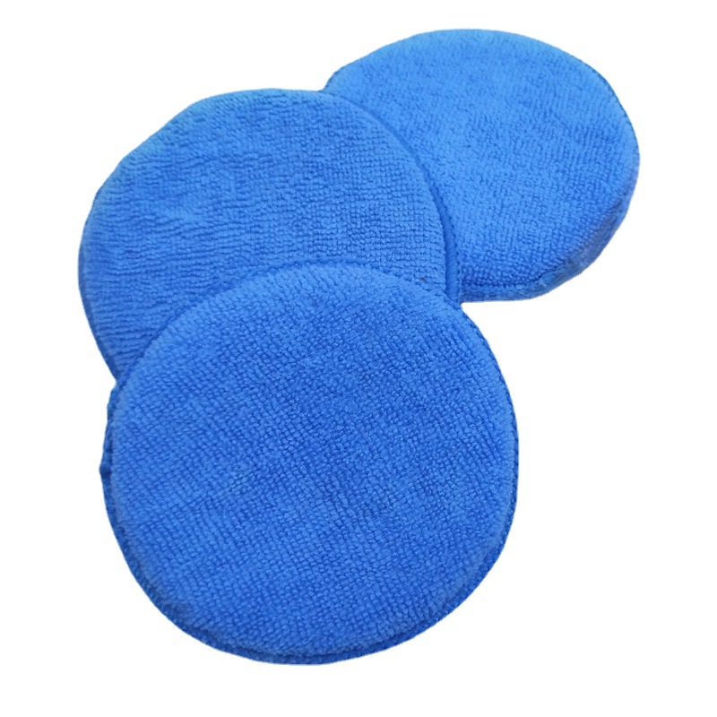 5-Inch Car Beauty Waxing Sponge Cake Car Wash Sponge Plated Crystal Edge Pressing Sponge Polishing round Spong Mop