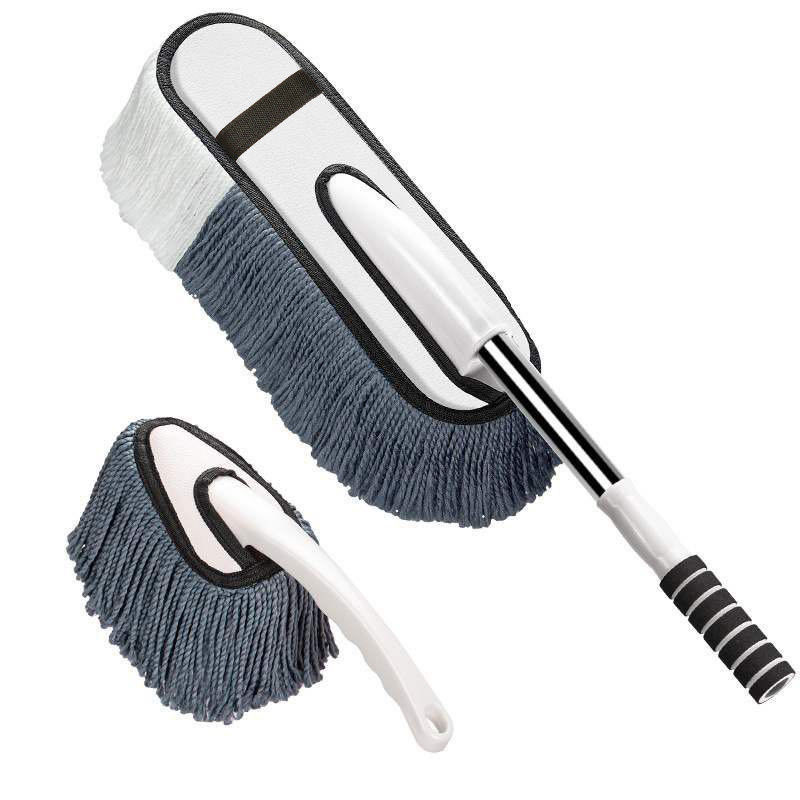 Car Mop Duster Car Wash Tool Set Car Supplies Car Fantastic Dust Sweeping Tool Telescopic Wax Mop Brush