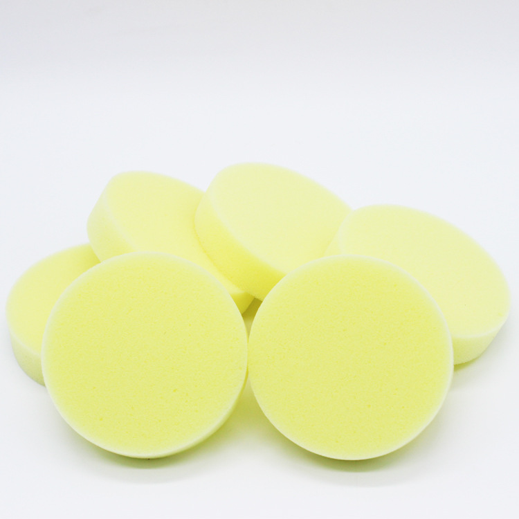 Factory Wholesale round Beige Household Appliances Cleaning Sponge Elastic Car Waxing round Sponge
