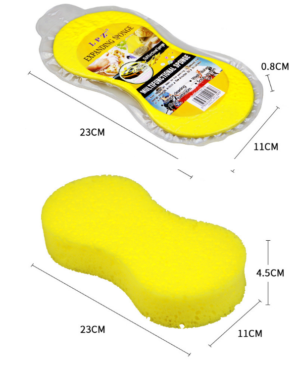 Car Sponge 8 Words Compressed Sponge Block Honeycomb Coral Spong Mop Car Supplies Waxing Sponge