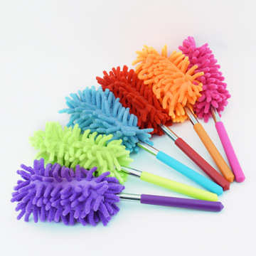 8055 Mini Retractable Chenille Duster Car Small Duster Duster Wax Brush Static Electricity Dusting Brush Feather Duster
