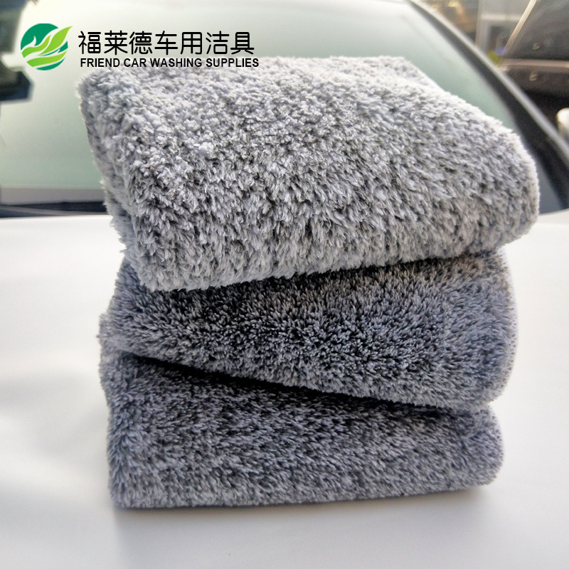 Microfiber Bamboo Charcoal Towel Cloth Car Wash Towel Car Washing Cloth Waxing Towel 40*40 Scouring Pad Wholesale