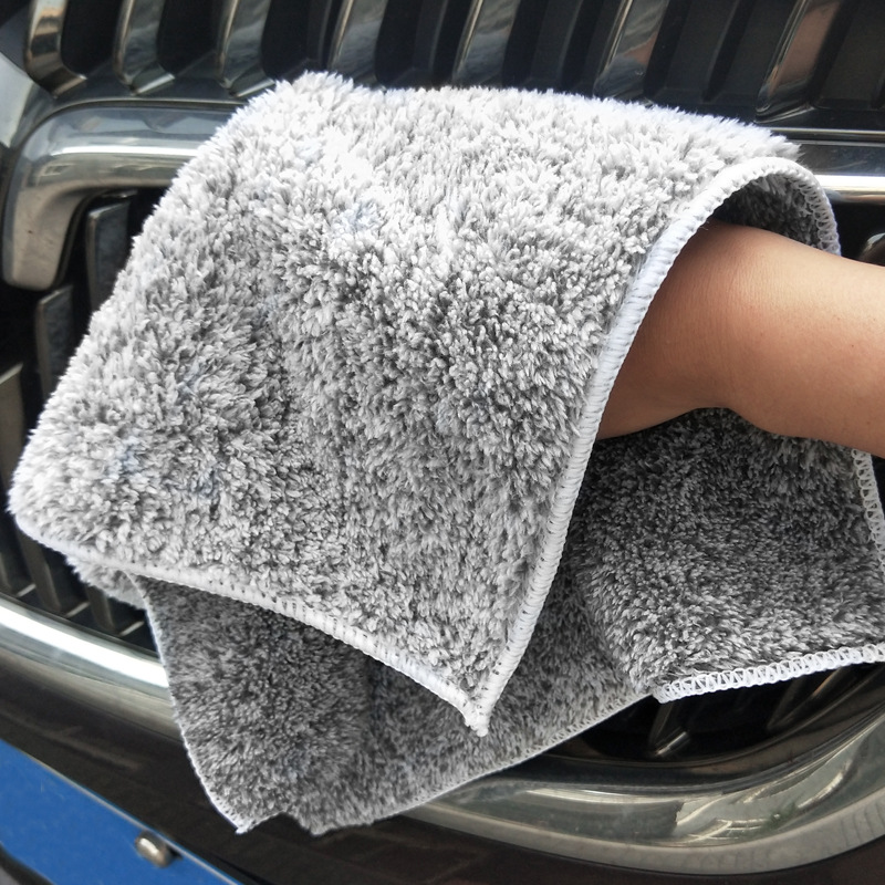 Microfiber Bamboo Charcoal Towel Cloth Car Wash Towel Car Washing Cloth Waxing Towel 40*40 Scouring Pad Wholesale