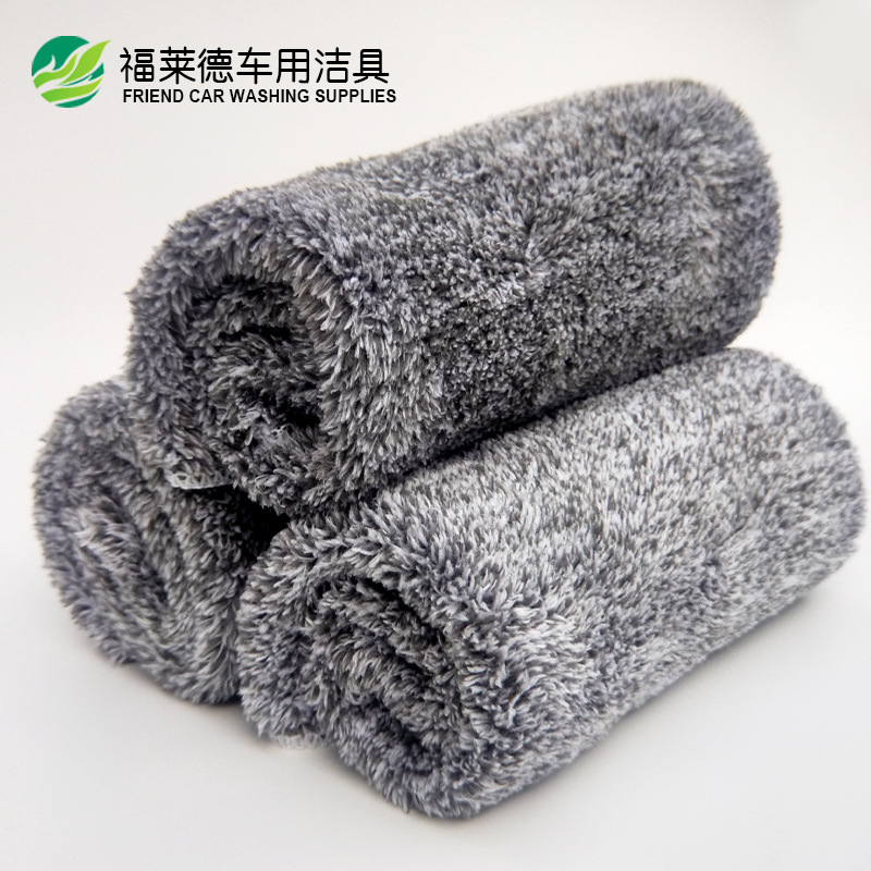 Microfiber Bamboo Charcoal Towel Cloth Car Wash Towel Car Washing Cloth Waxing Towel 40*40 Scouring Pad Wholesale