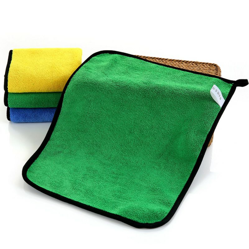 High Density Coral Velvet Rag Car Cleaning Cloth 30 × 40 Thick Absorbent Waxing Towel