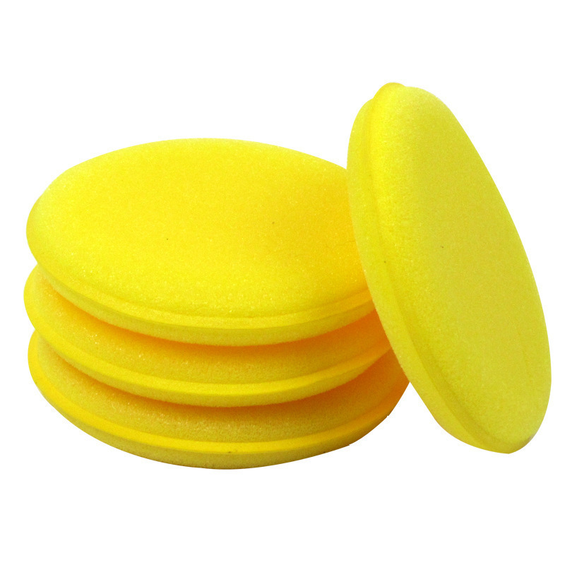 Car Sponge Washing and Protecting Sponge Waxing Sponge Compression round Waxing Sponge Edge Pressing Small Sponge