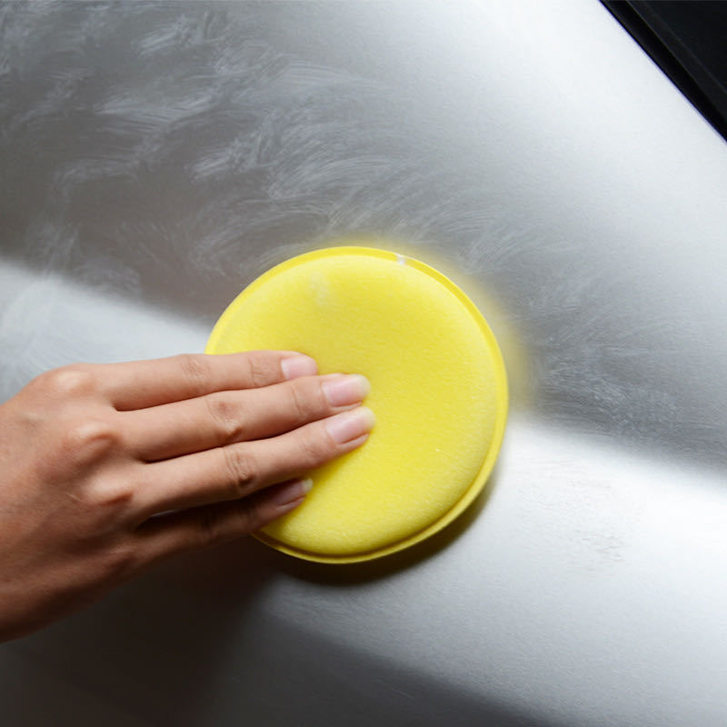 Car Sponge Washing and Protecting Sponge Waxing Sponge Compression round Waxing Sponge Edge Pressing Small Sponge