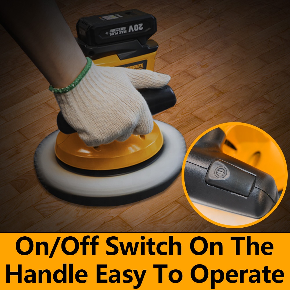 WORKSITE Car Polisher 20V Battery Paint Wax Floor 