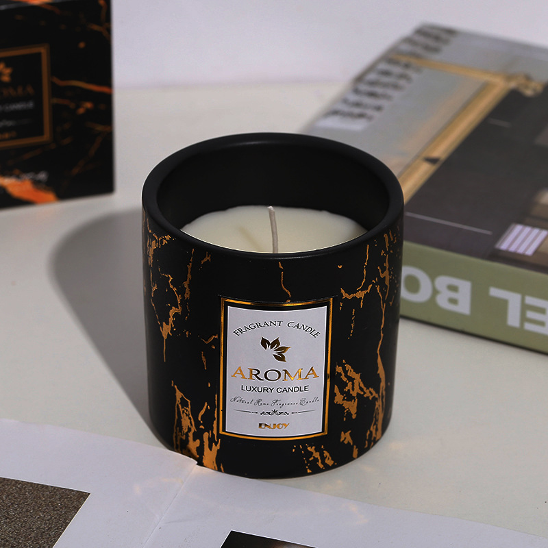 Factory Wholesale Aromatherapy Candle Ceramic Cup Essential Oil Soy Wax Home Decoration High-End Gift Purifying Air Car
