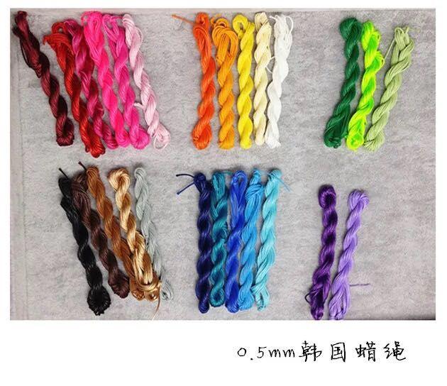 0.5mm South Korea Wax Rope Full Volume Imported Environmental Protection Wax Line DIY Hand-Knitted Rope
