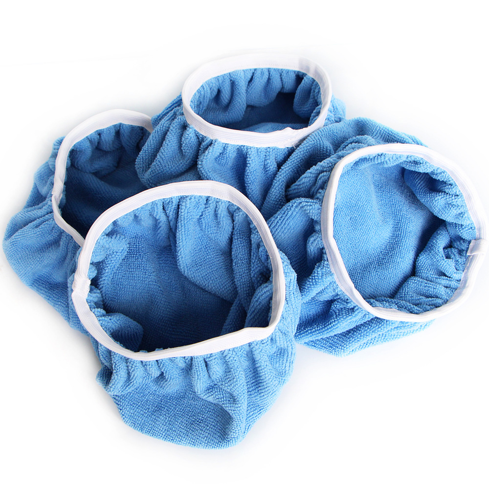 Car Cleaning Supplies Car Wash Polishing Waxing Sleeve 5-6 Inch Microfiber Waxing Sleeve Factory Direct Sales