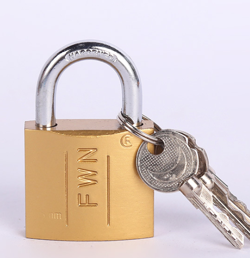 Thickened Brass Padlock Imitation Copper Small Padlock Small Copper Lock Lock Head Mutual Padlock Machine Box Lock 