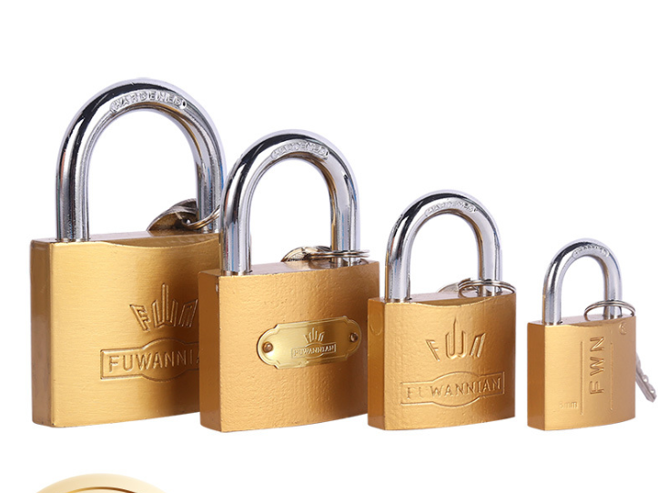 Thickened Brass Padlock Imitation Copper Small Padlock Small Copper Lock Lock Head Mutual Padlock Machine Box Lock 