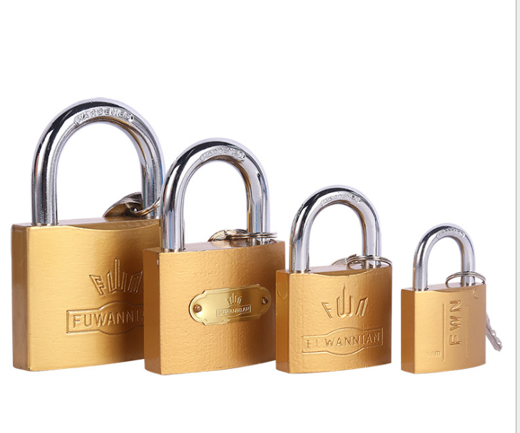 Thickened Brass Padlock Imitation Copper Small Padlock Small Copper Lock Lock Head Mutual Padlock Machine Box Lock 
