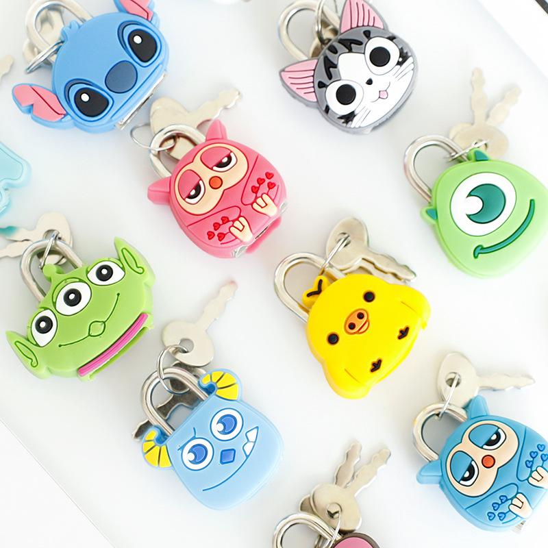 Creative Cartoon Metal Mini Small Lock Super Cute Padlock Fashion Coded Lock of Bags and Suitcases Anti-Theft Korean Stationery