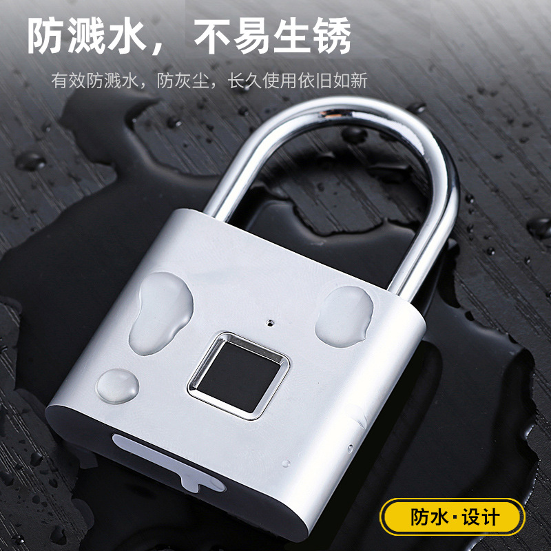 Smart Padlock Waterproof Luggage Zipper Gym Wardrobe Door Electronic Fingerprint Password Padlock