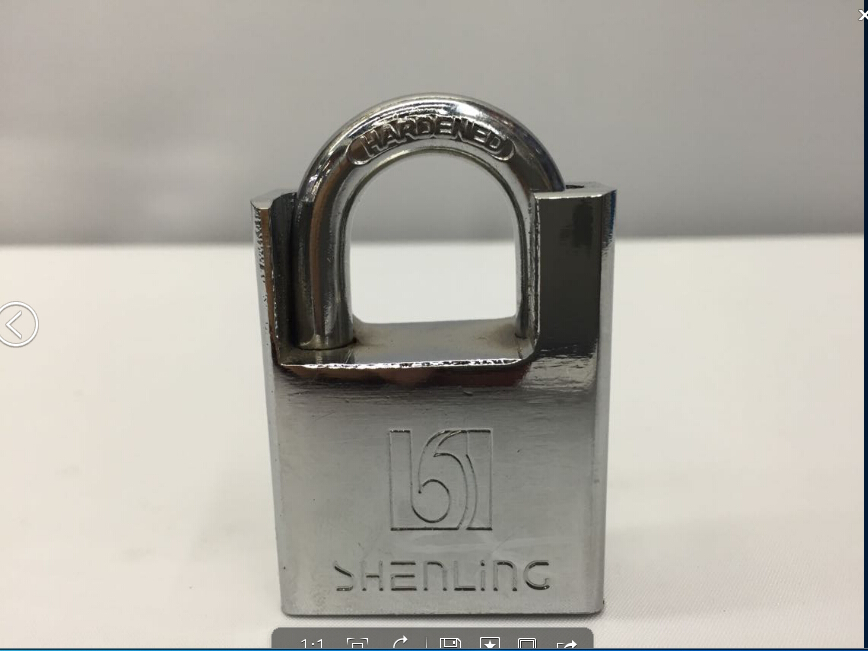 Pujiang padlock square building padlock half building padlock imitation stainless steel padlock lock 