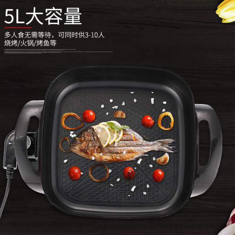 Pot Korean MultiFunctional Electric Food Warmer Household Electric Hot Pot NonStick TwoFlavor Hot Pot Electrical Gift