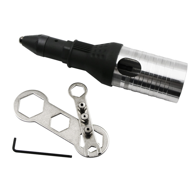 Electric Riveting Gun Adapter Riveter Rivet Nut Gun Riveting Self-Plugging Rivet Electric Drill Electric Upgrade Riveter