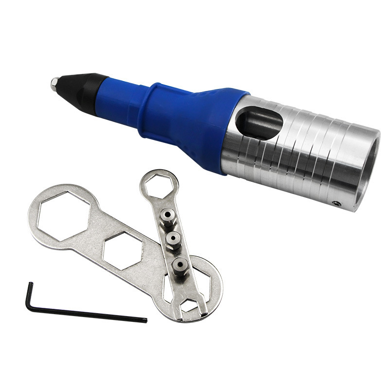 Electric Riveting Gun Adapter Riveter Rivet Nut Gun Riveting Self-Plugging Rivet Electric Drill Electric Upgrade Riveter