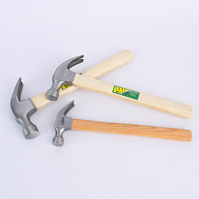 Luwei Tools 45# Forged Steel Wooden-Handle Claw Hammer Multi-Functional Nail Puller Hammer Building Decoration Hammer