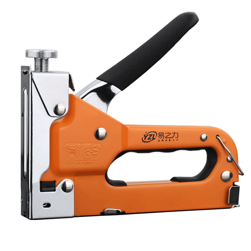 Woodworking Three Staple Gun Steel Nail UType Pneumatic Strip Nail Gun Staple Gun Trunking Fastener Grab Nailing Machine