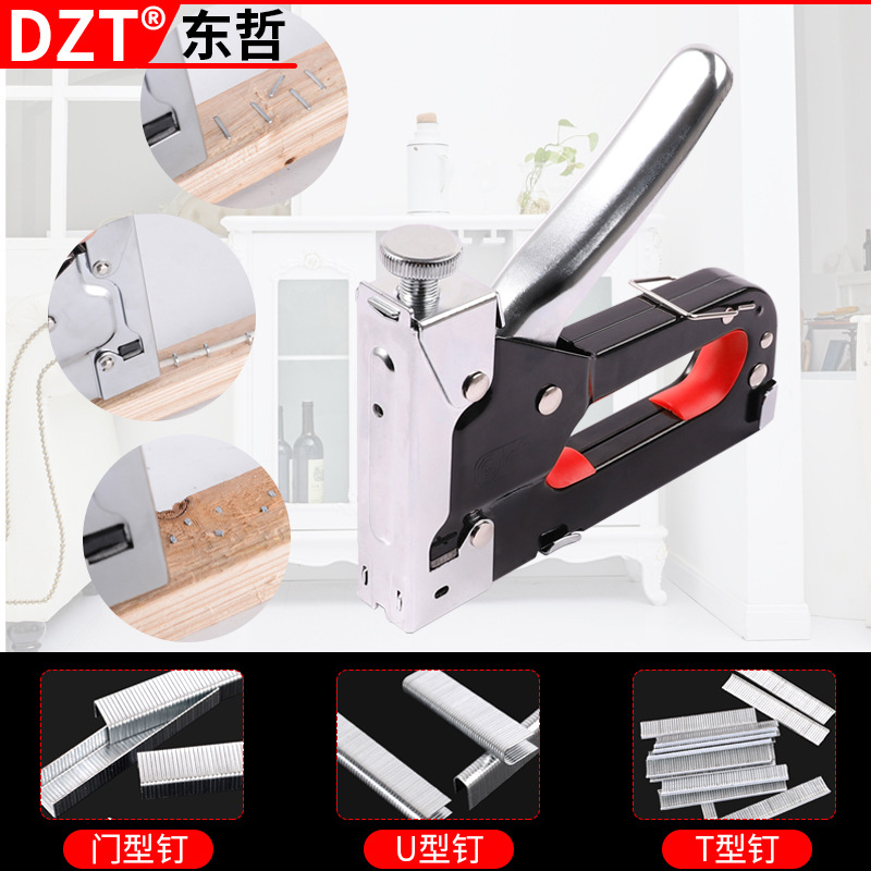 Factory Direct Sales Manual 3-in-1 Staple Gun U-Shaped T-Shaped Door Multi-Functional Amazon AliExpress E-Commerce Hot Sale