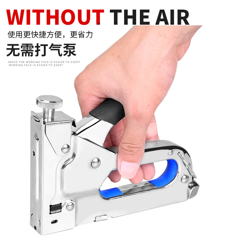 Three-Purpose U-Type Pneumatic Strip Nail Gun Manual Nail Gun Air Nail Staple Gun U Rivet Snatcher Oil Painting Horse Binding Gun Photo Frame Martin Gun