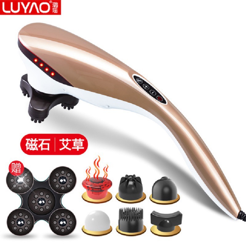 Luyao Dolphin Massager Stick Rechargeable Electric Beating Massage Hammer Neck Massager OEM OEM Sticker