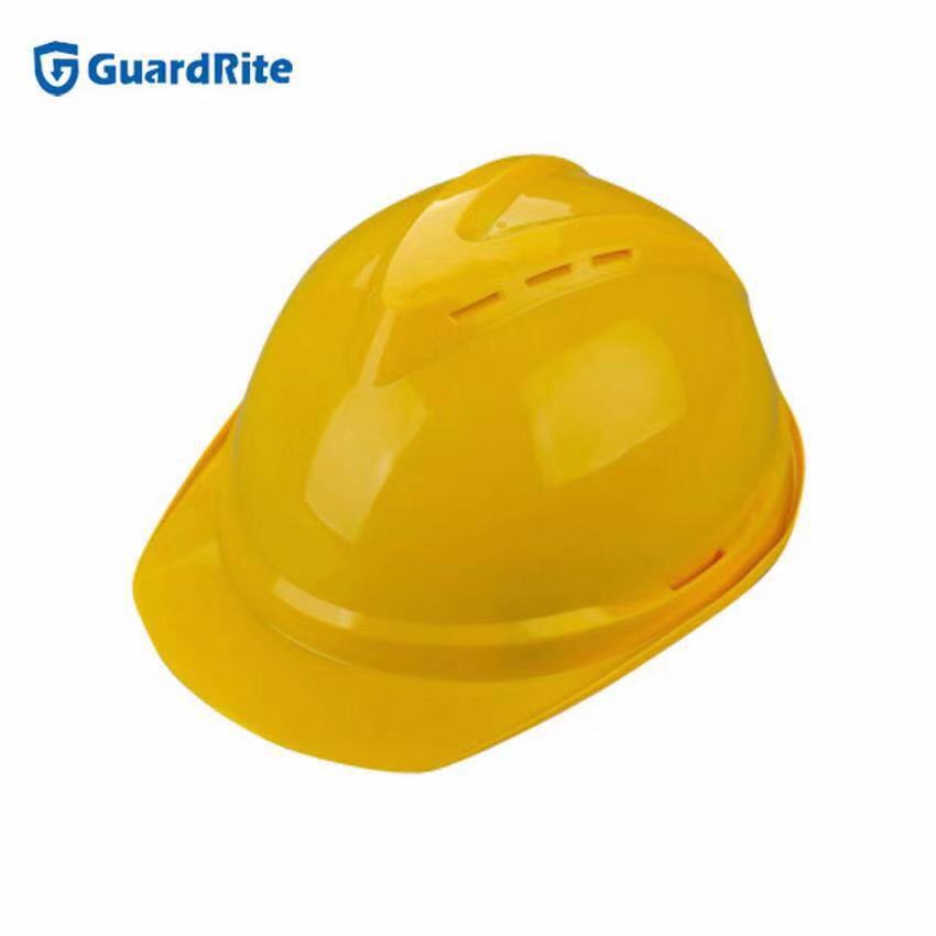 Factory Direct Supply V-Shaped Safety Helmet with Air Hole PE/ABS Material Multi-Color Optional