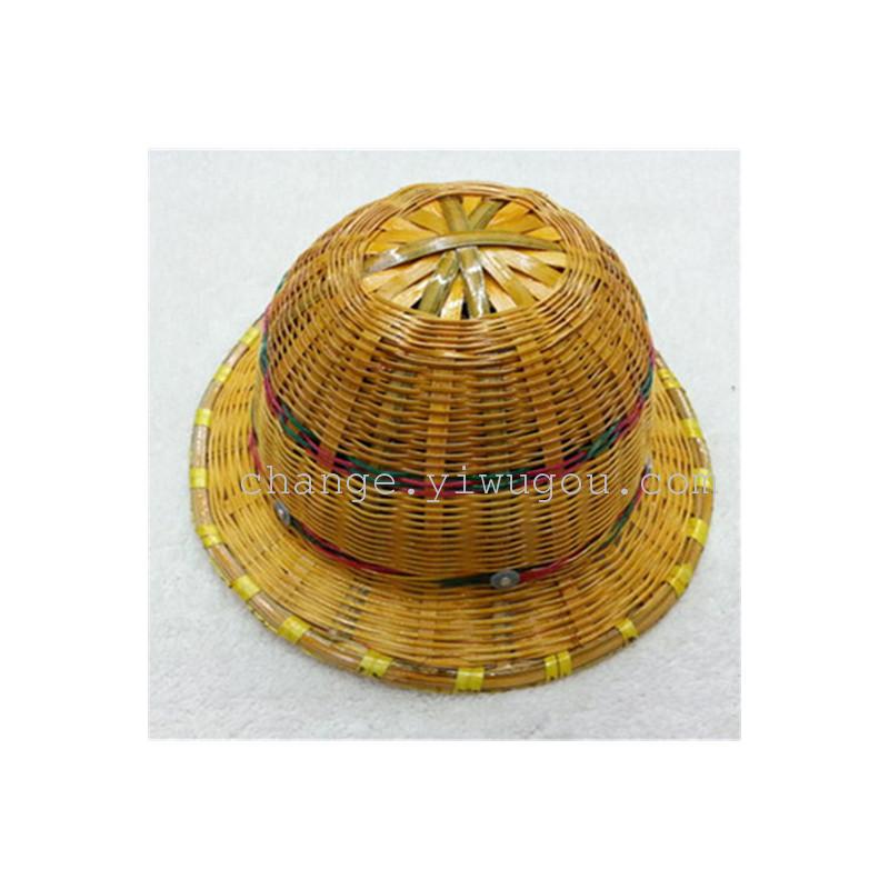 Electric power construction safety helmet cap breathable anti smashing bamboo hat