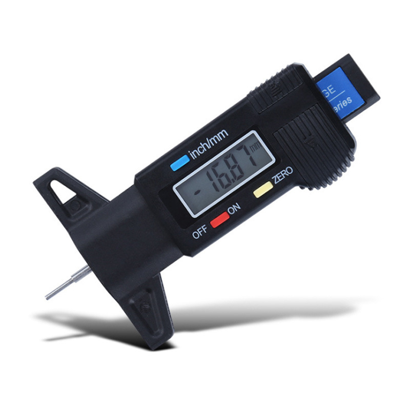 Digital Display Tire Pattern Depthometer 0-25mm Small Tread Gauge Depth Vernier Caliper Thread Rule T-Type Caliper