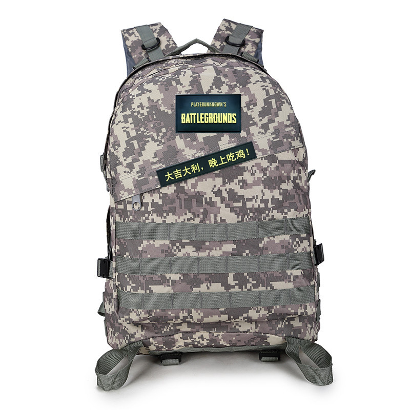 Jesus Survival Chicken Dinner Backpack Level 3 Backpack Mountaineering Sports Backpack Camouflage Waterproof Combat 3D