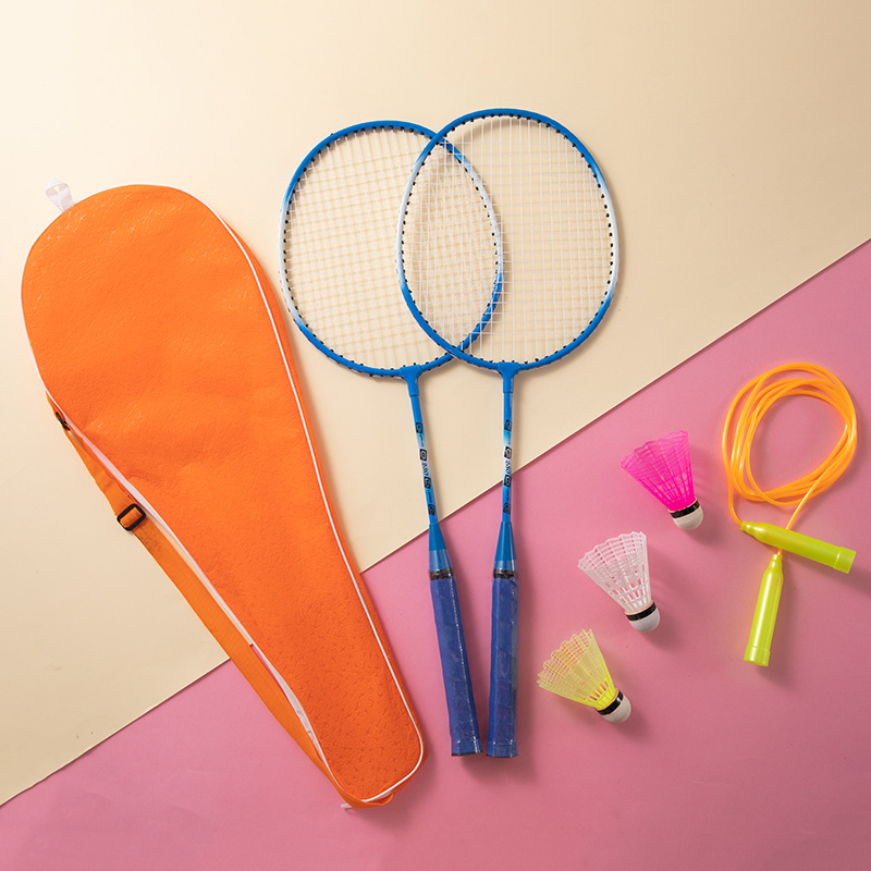 Whole Badminton Racket Children&#039;s Suit Student Durable Alloy Amateur Junior and Intermediate Level Training 2Pack Racket