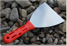 QX-016 Seven-Hole Color Handle Injection Knife Putty Knife Plastic Handle Stainless Steel Batch Gray Knife Factory Supply