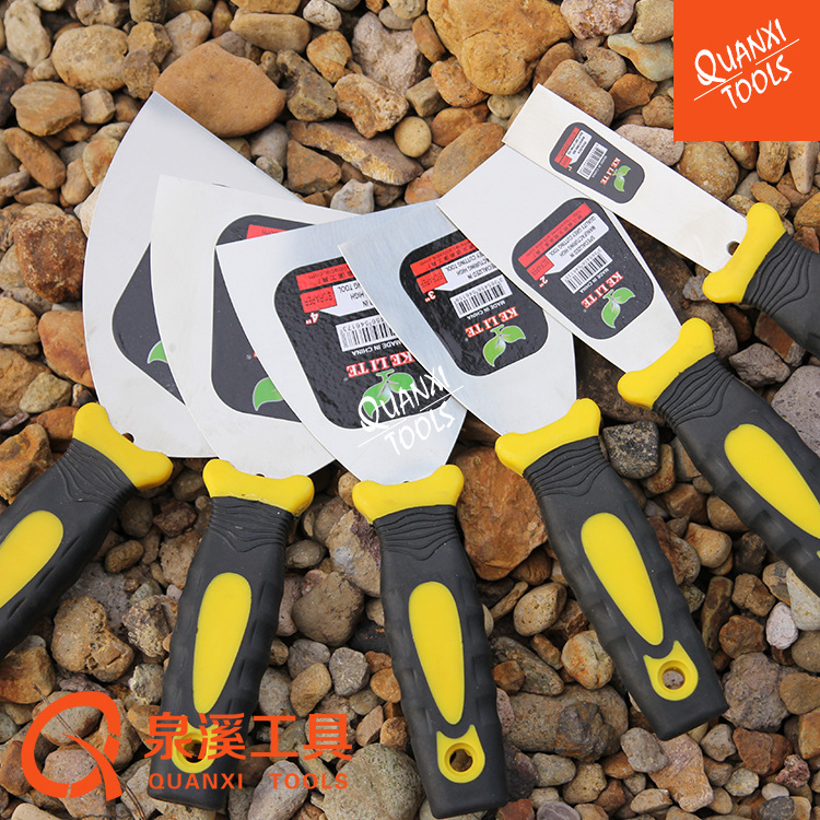 QX-102 Double Color Handle Putty Knife Putty Knife Gray Cleaning Scraper Manufacturers Supply Reliable Quality