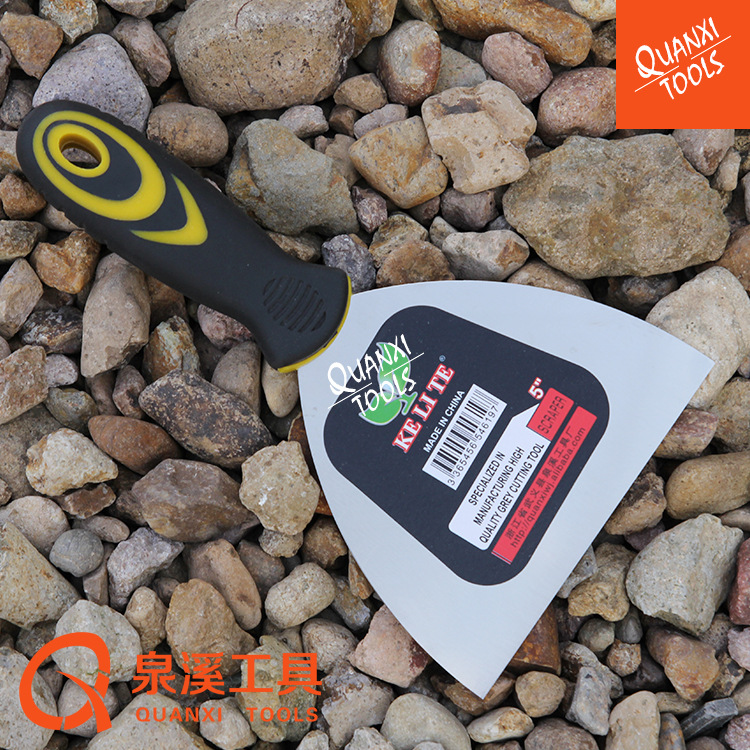QX-092 Double Color Handle Putty Knife Putty Knife Cleaning Scraper Cleaning Knife Factory Supply