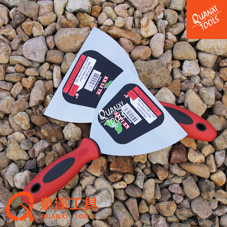 QX-108 Double Color Handle Putty Knife Household Rubber Mirror Putty Knife Cleaning Putty Paint Scraper