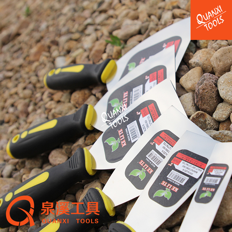 QX-052 Exclamation Point Double Color Handle Putty Knife Cleaning Putty Knife Mud Spatula