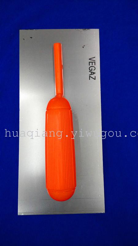 Trowel wipe clay mud red plastic putty knife, bricklaying knife, trowel
