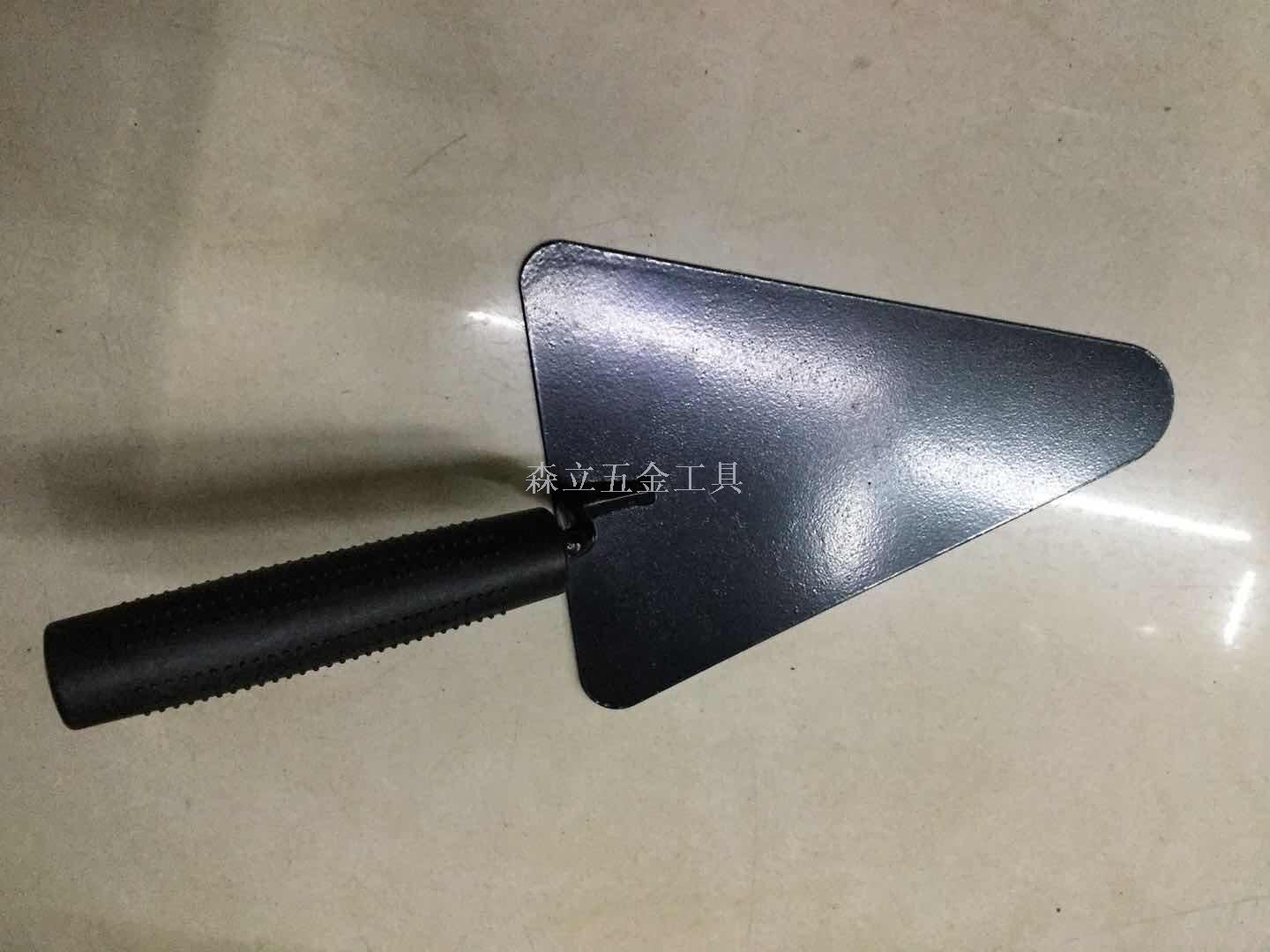 Bricklaying knife Russian Peach Shaped Heart - Shaped Bricklaying knife Clay Trowel plastic handle Steel plate Black