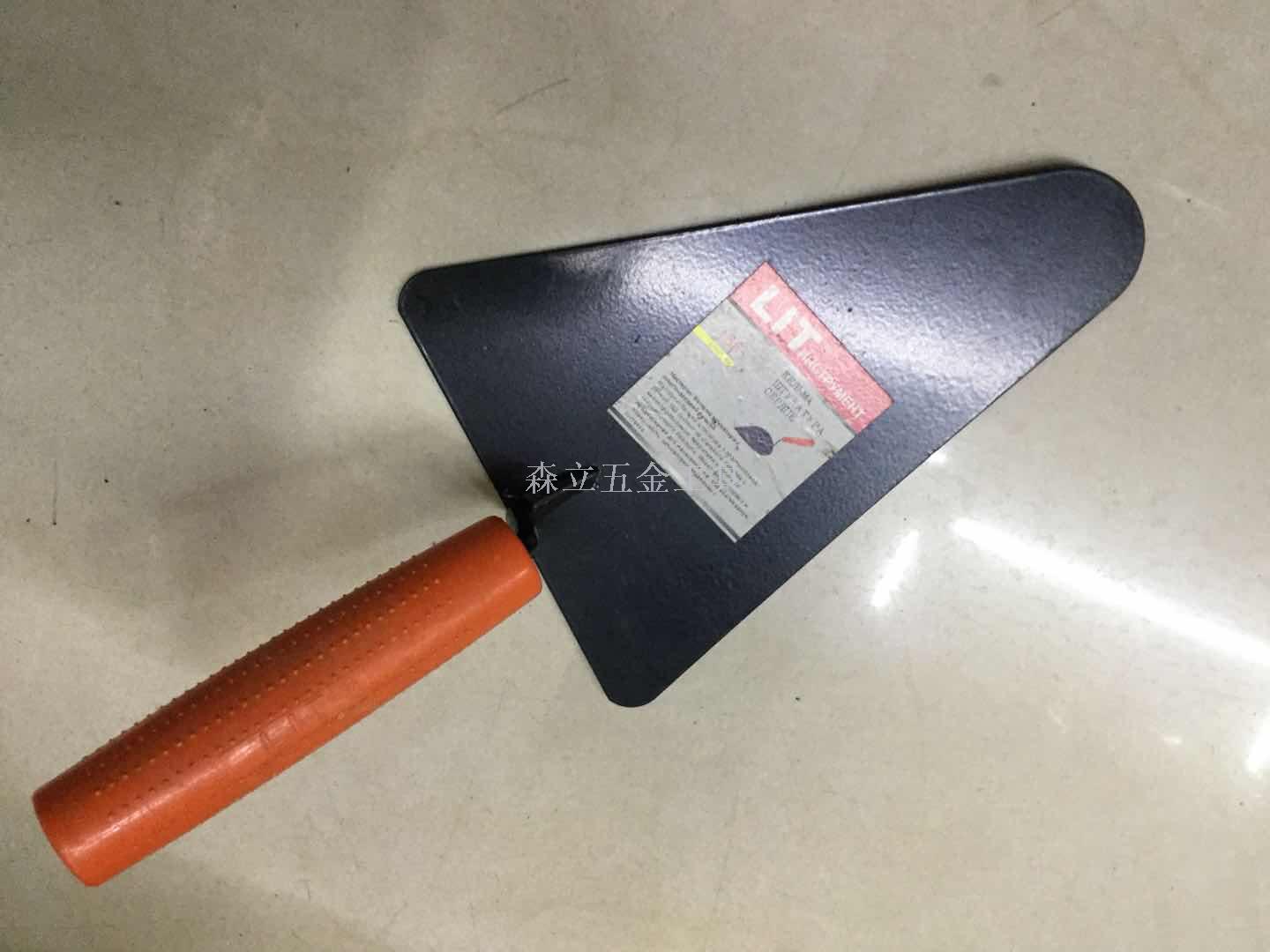 Bricklaying knife Russian Peach Shaped Heart - Shaped Bricklaying knife Clay Trowel plastic handle Steel plate Black